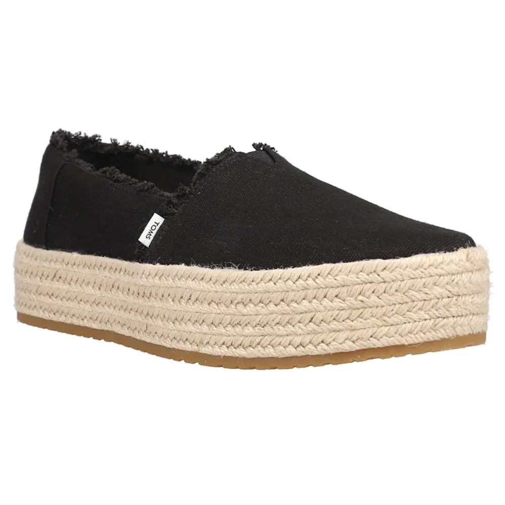 Valencia Canvas Platform Espadrille Flats