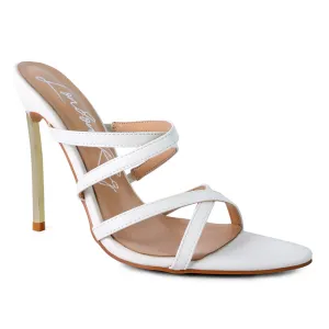 White High Heeled Sandals