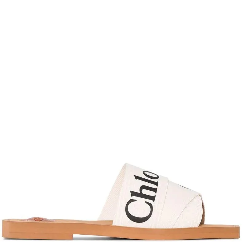 Woody Logo Slide, White