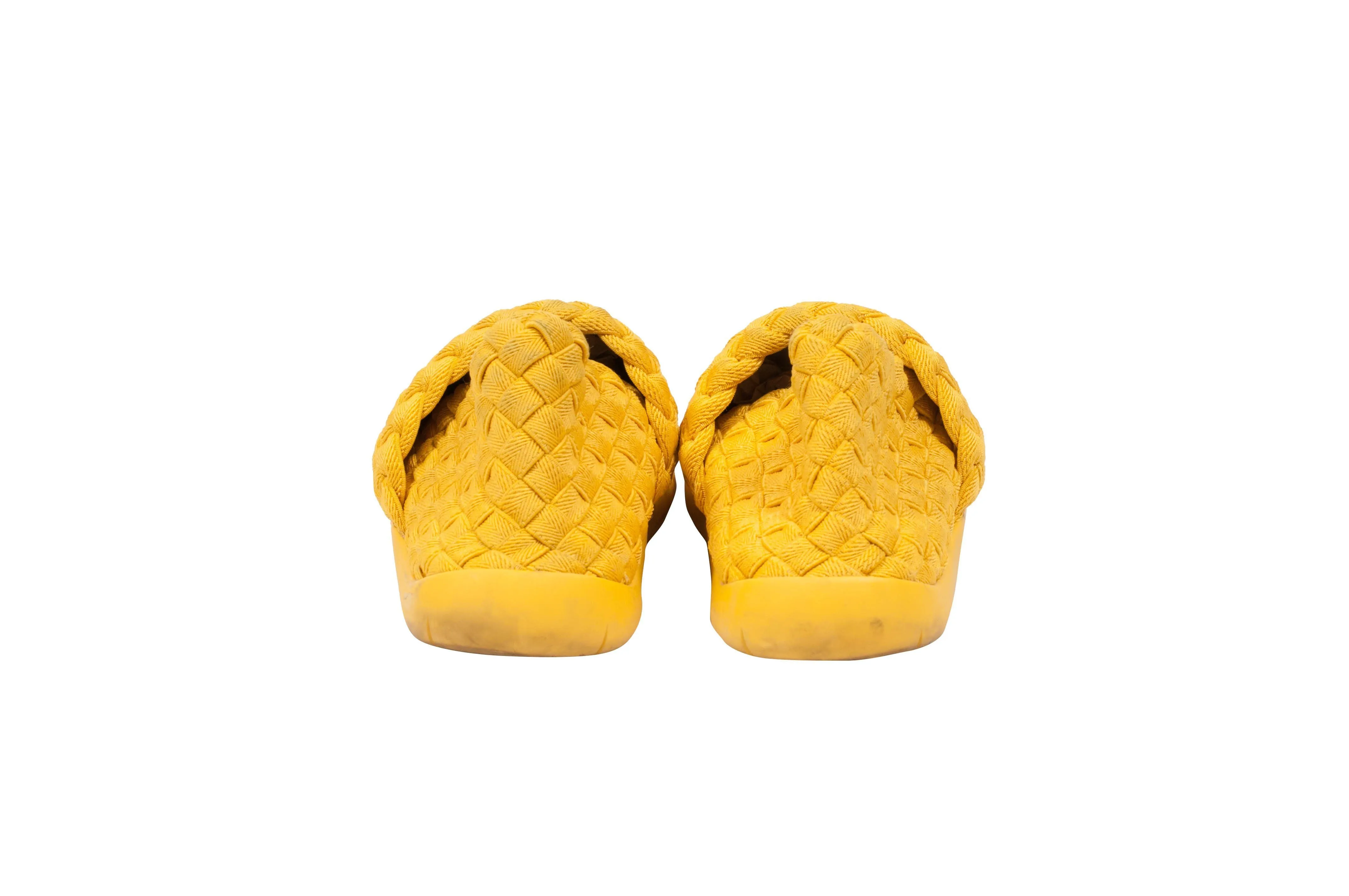 Yellow Intrecciato Slip-On Sneakers